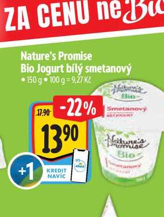   Nature's Promise Bio Jogurt bílý smetanový 150 g 