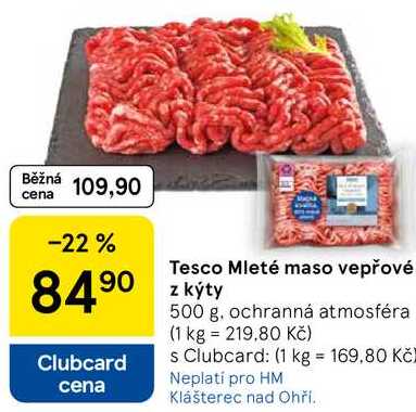 Tesco Mleté maso vepřové z kýty, 500 g 