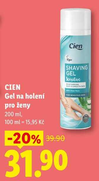 CIEN Gel na holení pro ženy, 200 ml