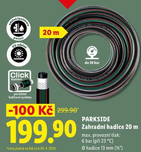 PARKSIDE Zahradní hadice 20 m 