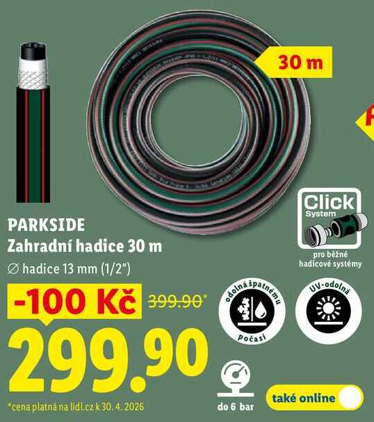 PARKSIDE Zahradní hadice 30 m 