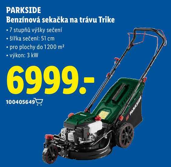 PARKSIDE Benzínová sekačka na trávu Trike 