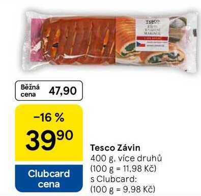Tesco Závin, 400 g, více druhů 