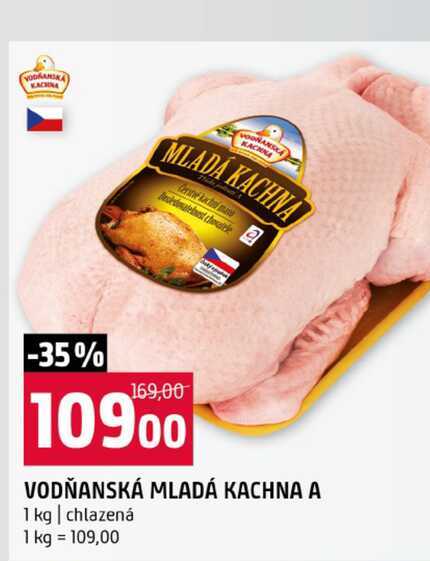 VODŇANSKÁ MLADÁ KACHNA A 1 kg chlazená 