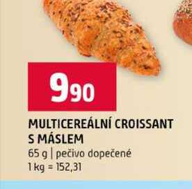 MULTICEREÁLNÍ CROISSANT S MÁSLEM 65 g pečivo dopečené