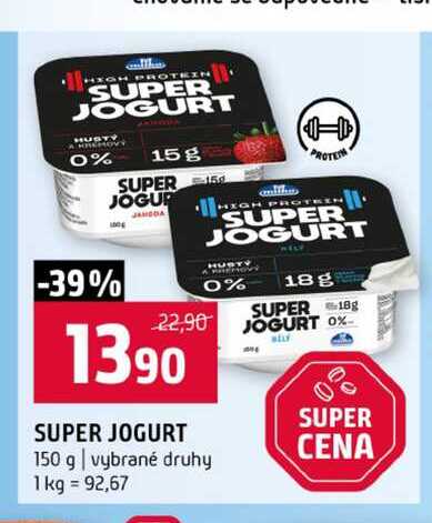 SUPER JOGURT 150 g vybrané druhy