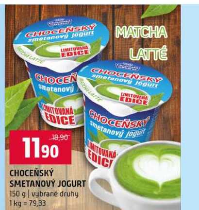 CHOCENSKY SMETANOVÝ JOGURT 150 g vybrané druhy 