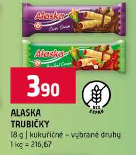 ALASKA TRUBIČKY 18 g kukuřičné vybrané druhy 