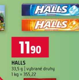 HALLS 33,5 g vybrané druhy 