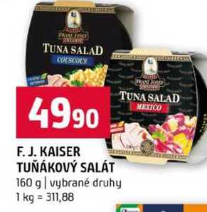 F. J. KAISER TUŇÁKOVÝ SALÁT 160 g vybrané druhy 
