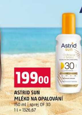 ASTRID SUN MLÉKO NA OPALOVÁNÍ 150 ml sprej OF 30