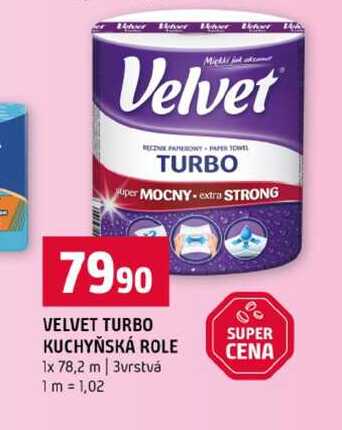 VELVET TURBO KUCHYŇSKÁ ROLE 1x 78,2 m 3vrstvá 