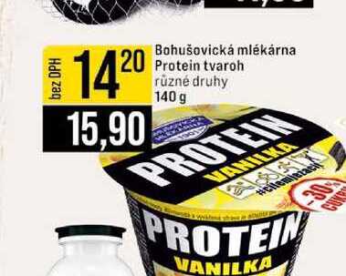 Bohušovická mlékárna Protein tvaroh různé druhy 140 g 