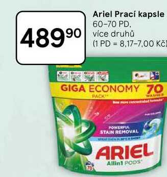 Ariel Prací kapsle, 60-70 PD 