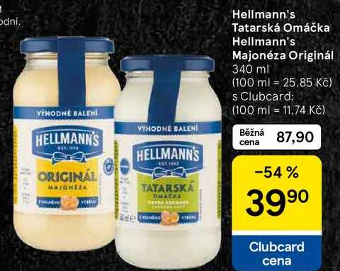 Hellmann's Tatarská Omáčka, 340 ml  