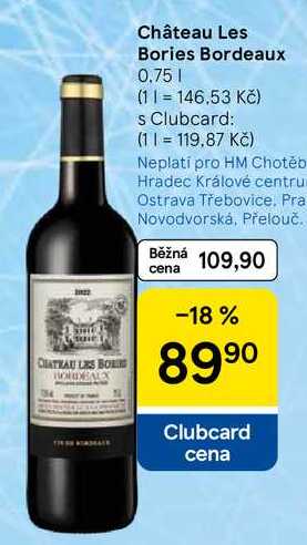 Château Les Bories Bordeaux, 0.75 l