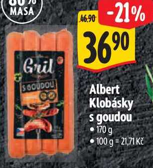 Albert Klobásky goudou, 170 g