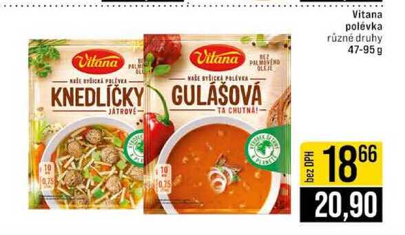 Vitana polévka různé druhy 47-95 g