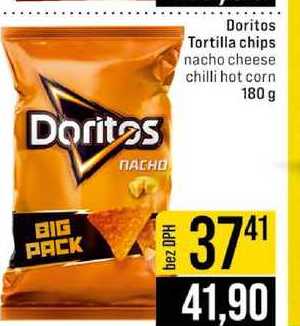 Doritos Tortilla chips nacho cheese chilli hot corn 180 g