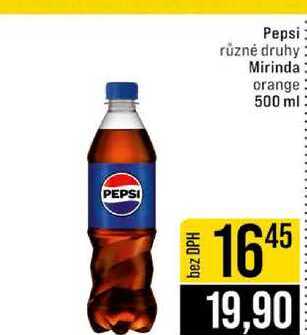 Pepsi různé druhy Mirinda orange 500 ml 