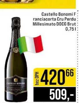 Castello Bonomi F ranciacorta Cru Perdu Millesimato DOCG Brut 0,751l