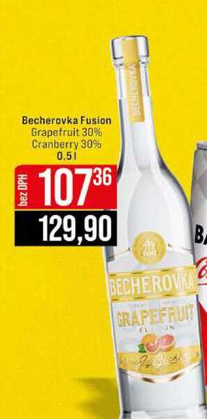 Becherovka Fusion Grapefruit 30% Cranberry 30% 0.5l