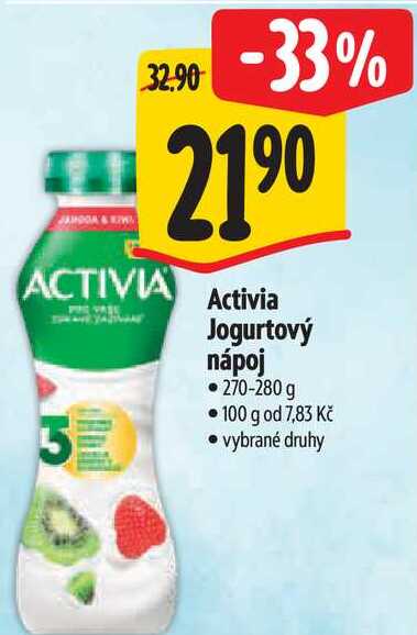 Activia Jogurtový nápoj, 270-280 g
