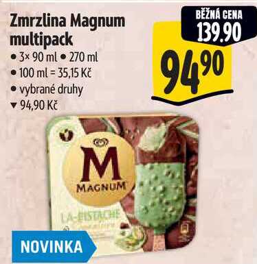 Zmrzlina Magnum multipack, 3x 90 ml