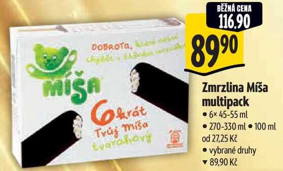 Zmrzlina Míša multipack, 6x 45-55 ml 