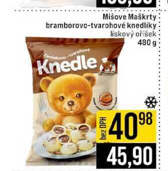 Mišove Maškrty bramborovo-tvarohové knedlíky Knedle liskový oříšek 480 g