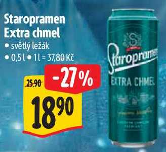 Staropramen Extra chmel, 0,5 l