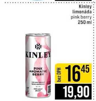 Kinley limonáda pink berry 250 ml 