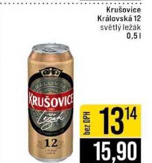 Krušovice Královská 12 světlý ležák 0,5l