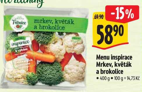 Menu inspirace Mrkev, květák a brokolice, 400 g