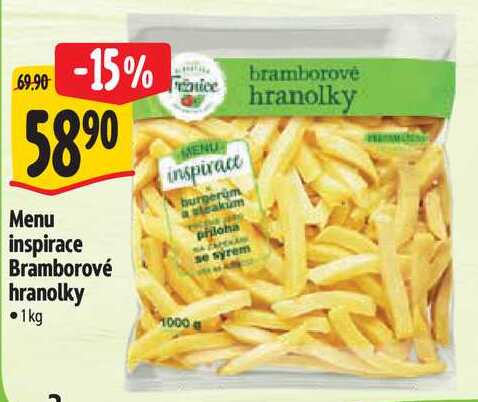 Menu inspirace Bramborové hranolky, 1kg 1000 