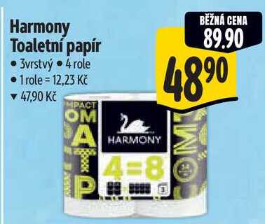 Harmony Toaletní papír, 4 role