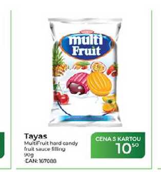 Tayas MultiFruit hard candy fruit sauce filling 90g 