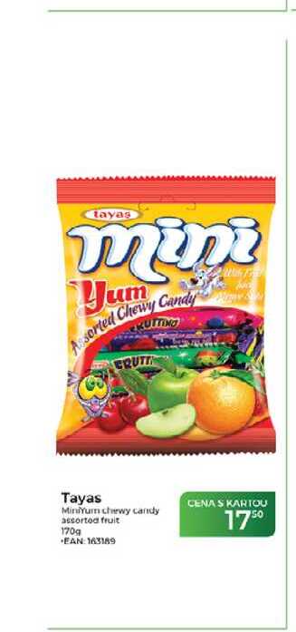 Tayas Minimum chewy candy assorted fruit 170g 
