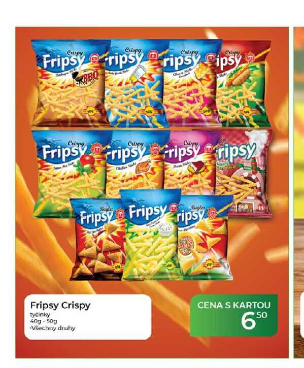 Fripsy Crispy tycinky 40g-50g 