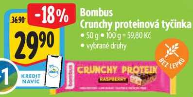 Bombus Crunchy proteinová tyčinka, 50 g  