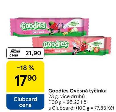 Goodies Ovesná tyčinka, 23 g