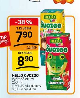 HELLO OVOZOO vybrané druhy 250 ml  