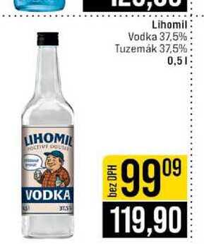 Lihomil Vodka 37,5% Tuzemák 37,5% 0,5l