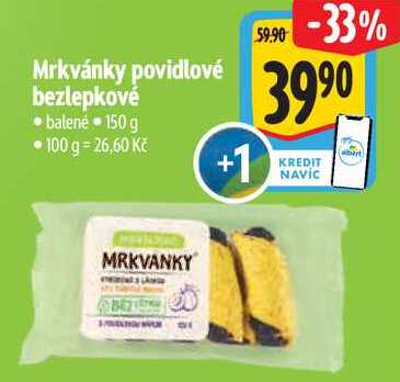 Mrkvánky povidlové bezlepkové, 150 g