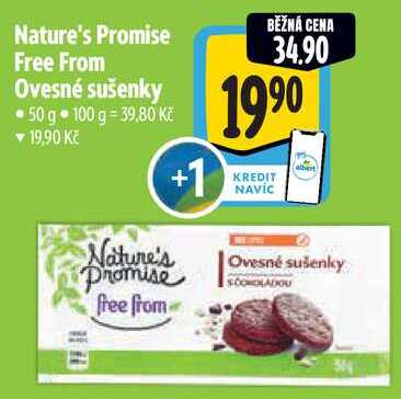 Nature's Promise Free From Ovesné sušenky, 50 g  