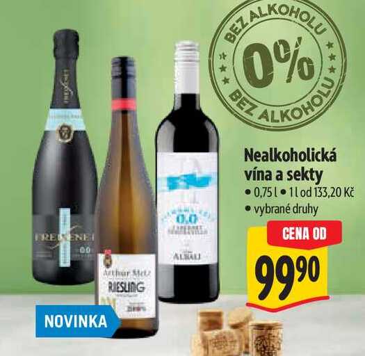 Nealkoholická vína a sekty, 0,75 l