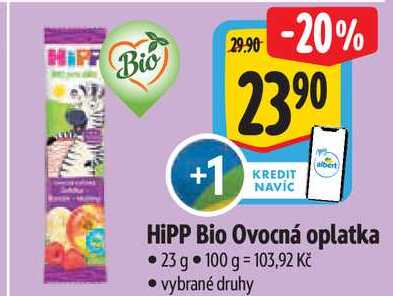 HiPP Bio Ovocná oplatka, 23 g 