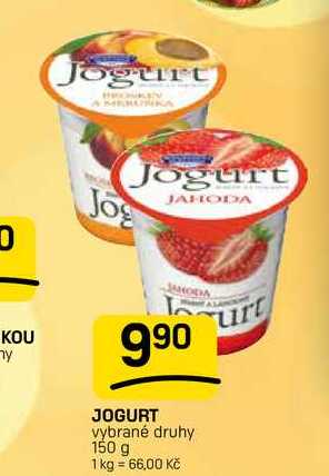JOGURT vybrané druhy 150 g