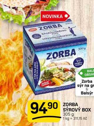 ZORBA SÝROVÝ BOX 305 g 