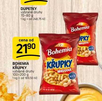 BOHEMIA KŘUPKY vybrané druhy 100-200 g